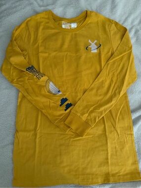 Dutch Bros Mustard Yellow Tee with Interior Logo Label